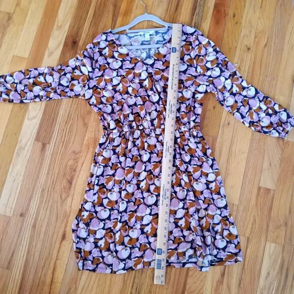 NINE WEST Floral Long Sleeve Textured Knee Length Dress Women's L - Picture 8 of 9